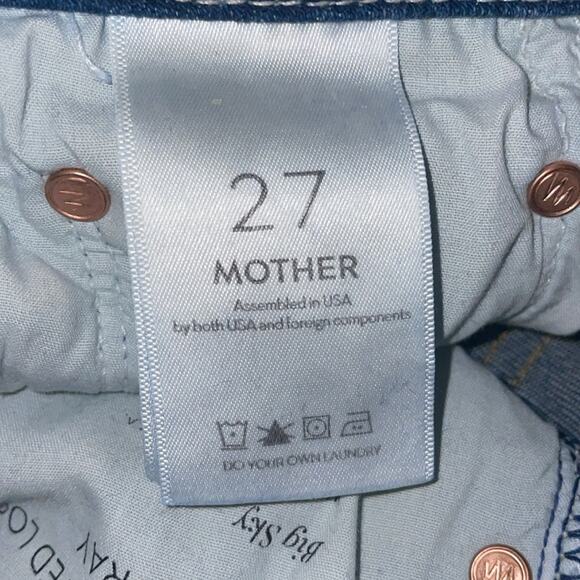 MOTHER Women’s Sz 27 High Waisted Looker Ankle Fray in Big Sky - Picture 6 of 9